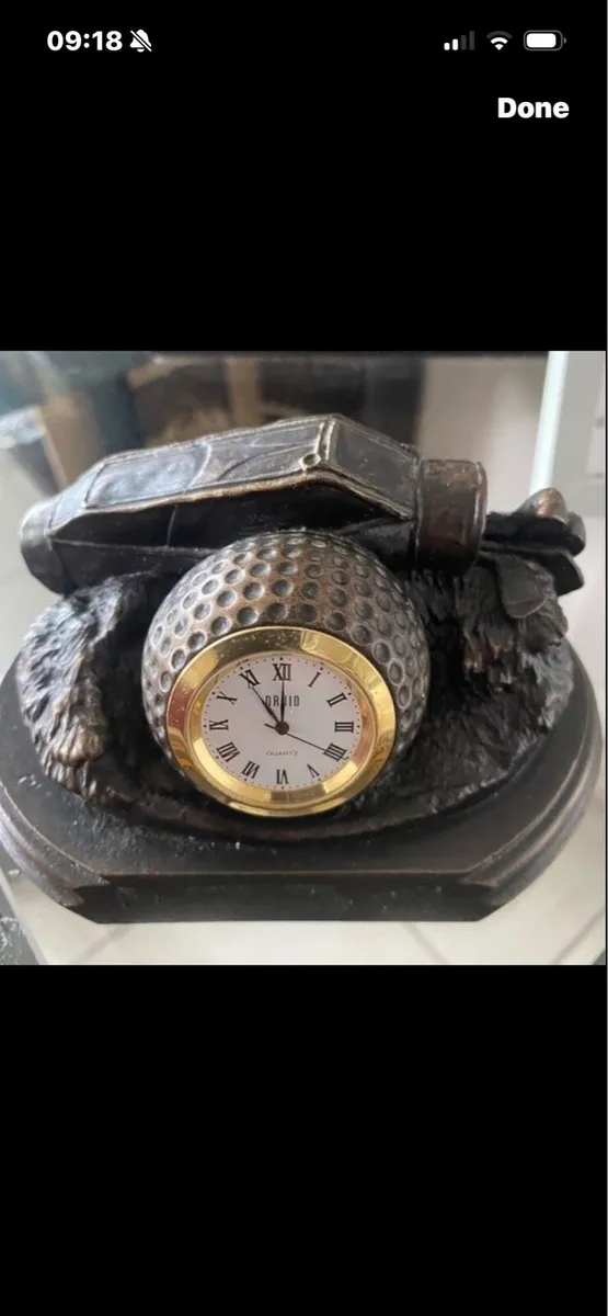 Bronze Golf Kit Clock - Image 1