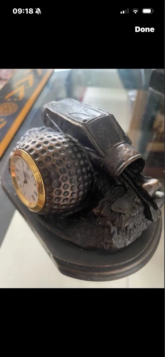 Bronze Golf Kit Clock - Image 3