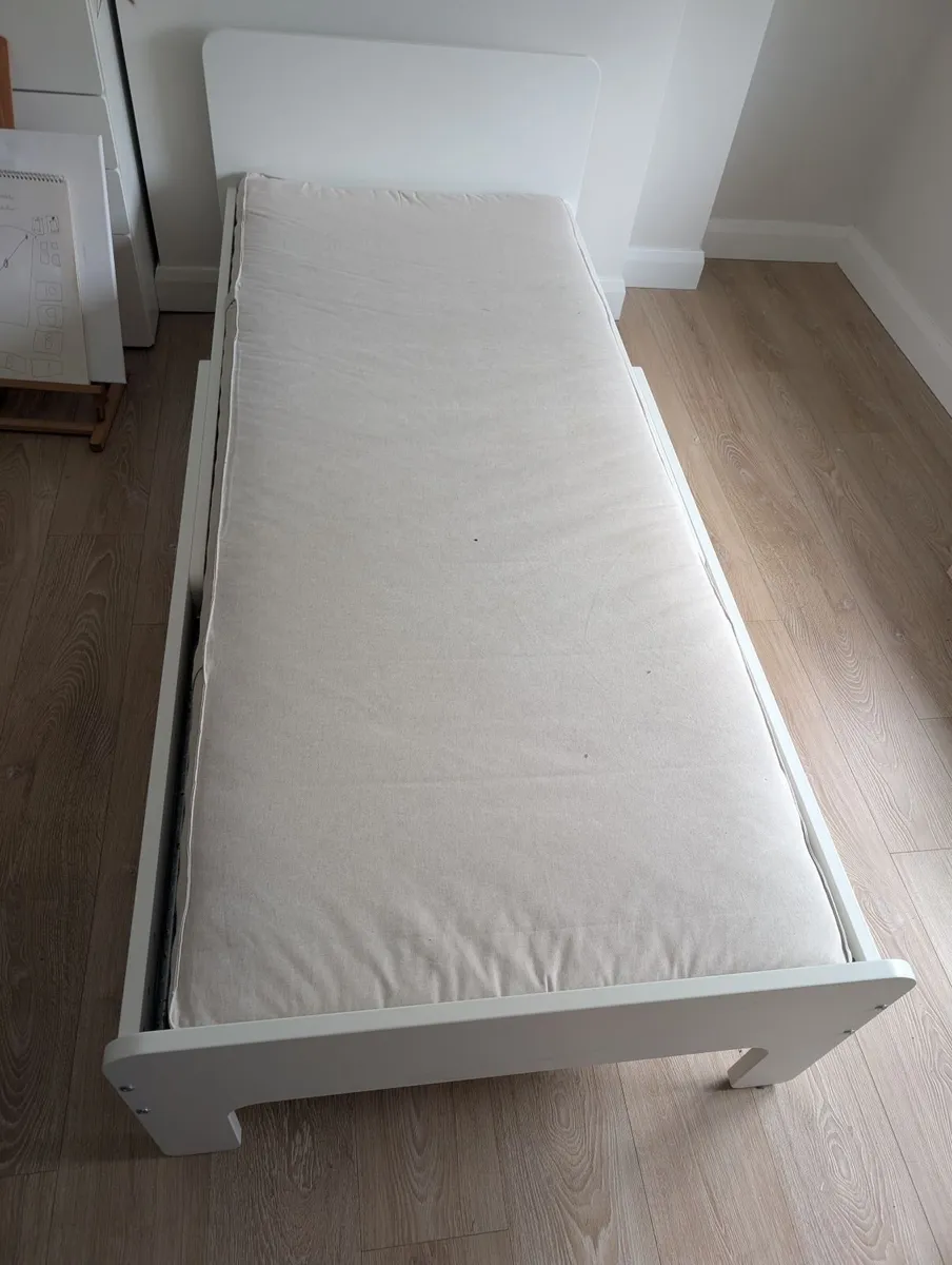 Ikea Childrens Bed, Mattress, and Protector - Image 2