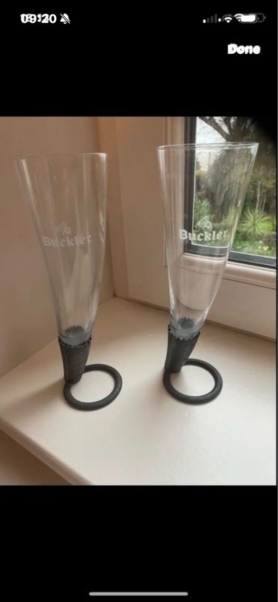 Very Rare Buckler Horn Shaped Glasses Set - Image 1