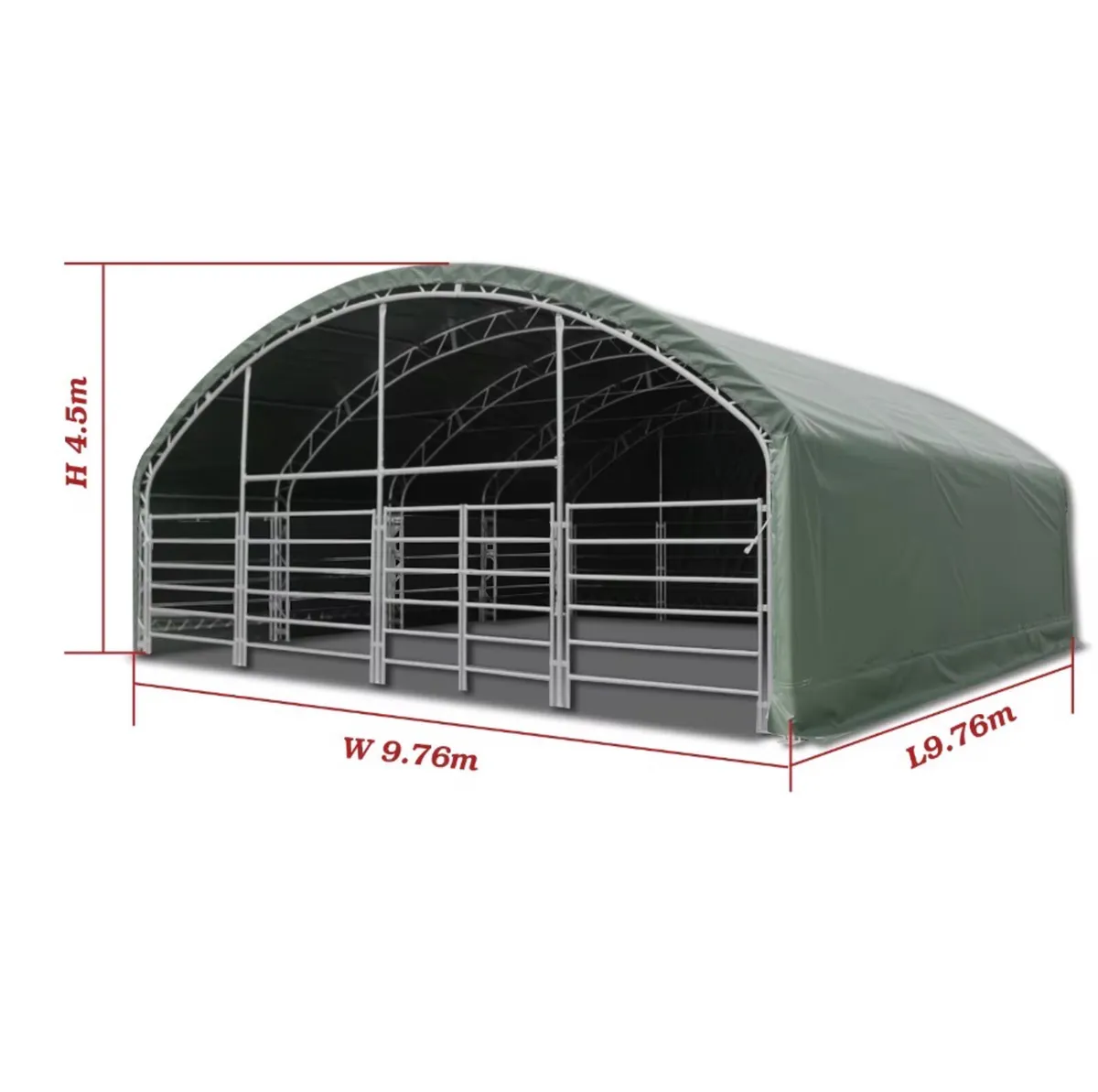 10m x 10m Animal Livestock Shelter double trussed - Image 3