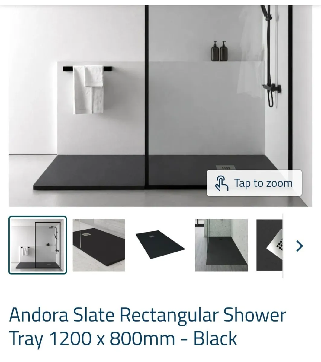 Slate shower tray 1200x800 - Image 1