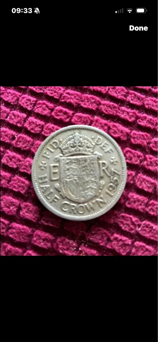 1957 UK Queen Elizabeth Half Crown - Image 2