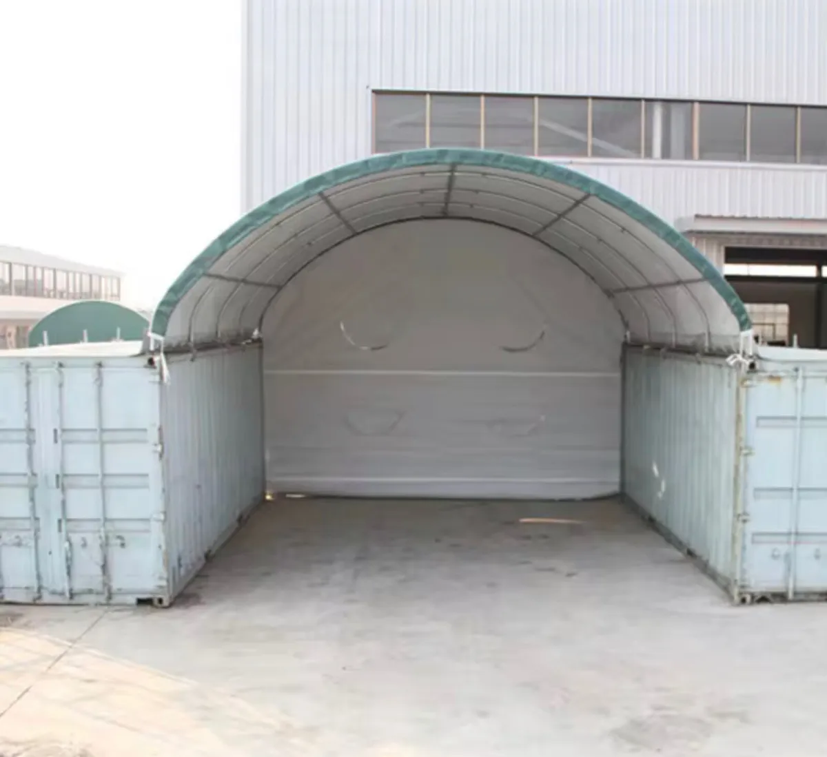 C2020H Container Shelter 900g Pvc with rear wall - Image 1