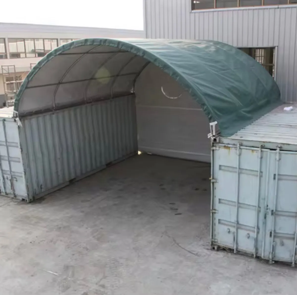 C2020H Container Shelter 900g Pvc with rear wall - Image 2
