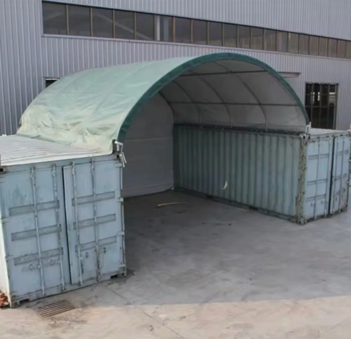 20ft x 20ft Container Shelter rear wall 900g pvc - Image 1