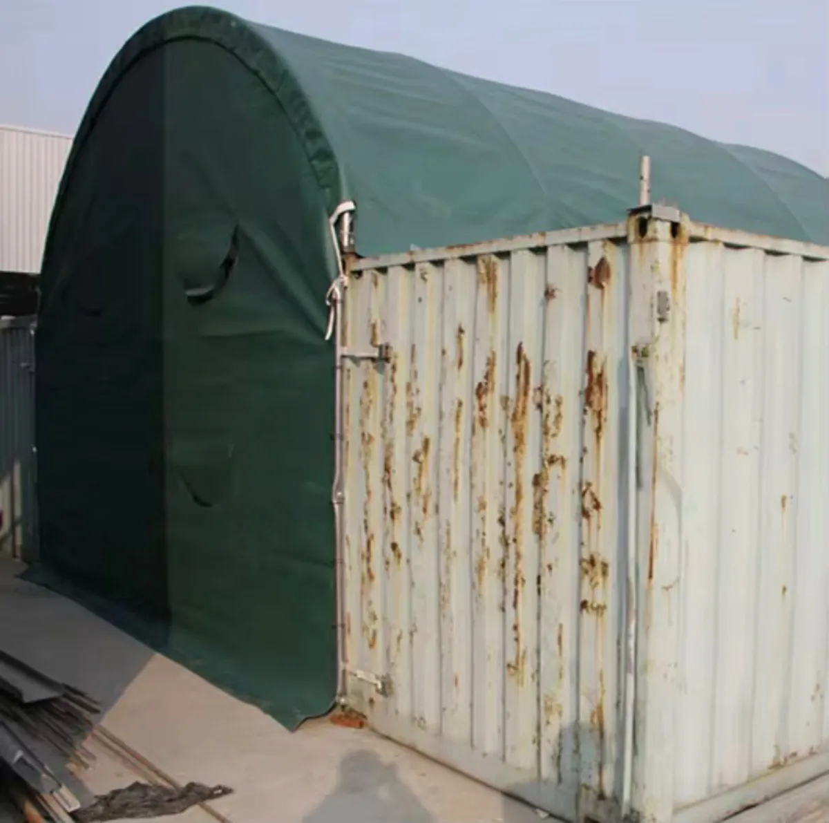 20ft x 20ft Container Shelter rear wall 900g pvc - Image 2