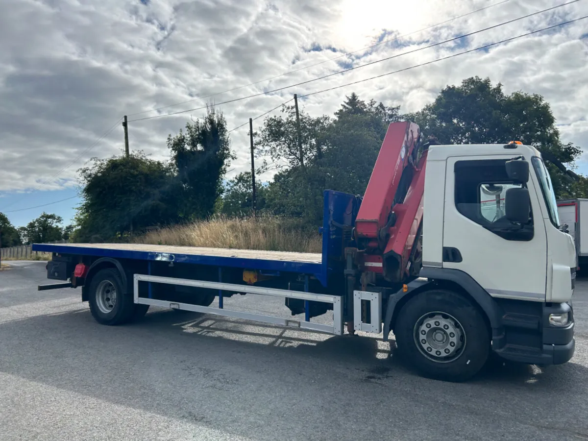 2012 Daf lf 55 220 18 ton flat with 20tm crane - Image 4