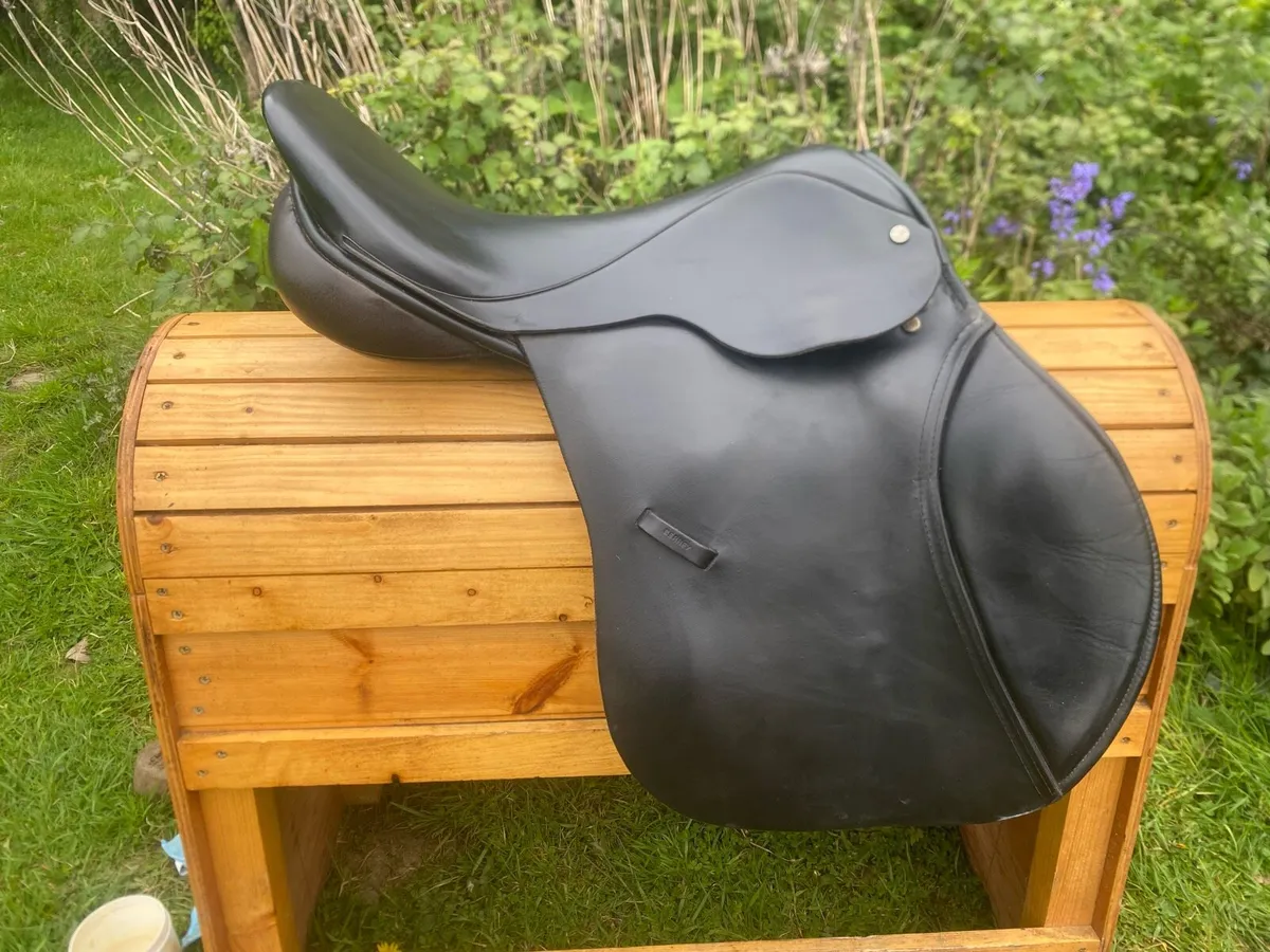 18” Berney black Leather jump saddle new model - Image 3
