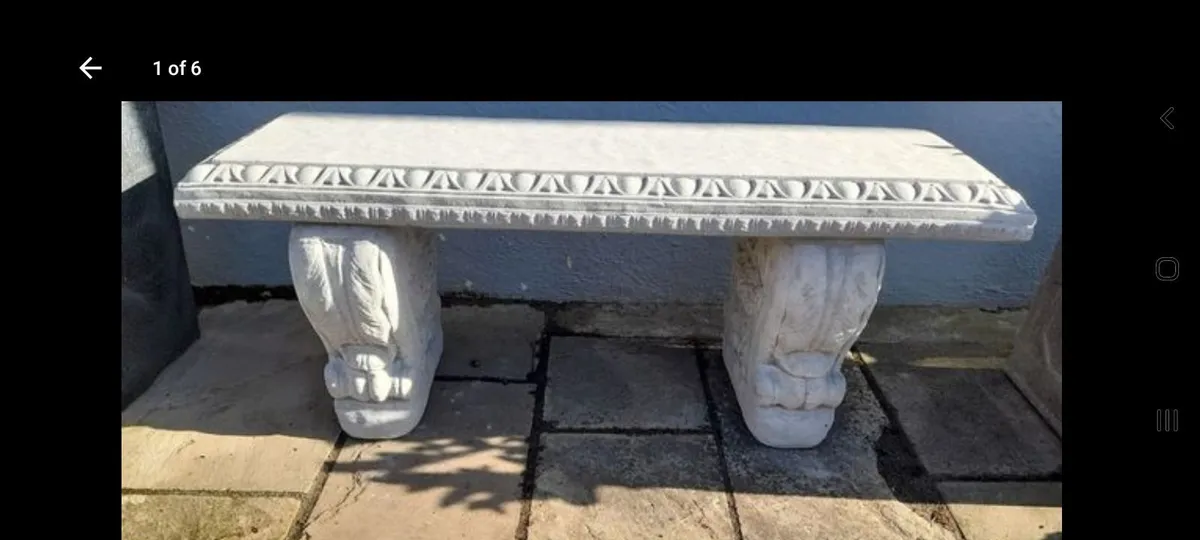 Garden Bench + Bird Bath + A Buddha - All Only 200 - Image 1