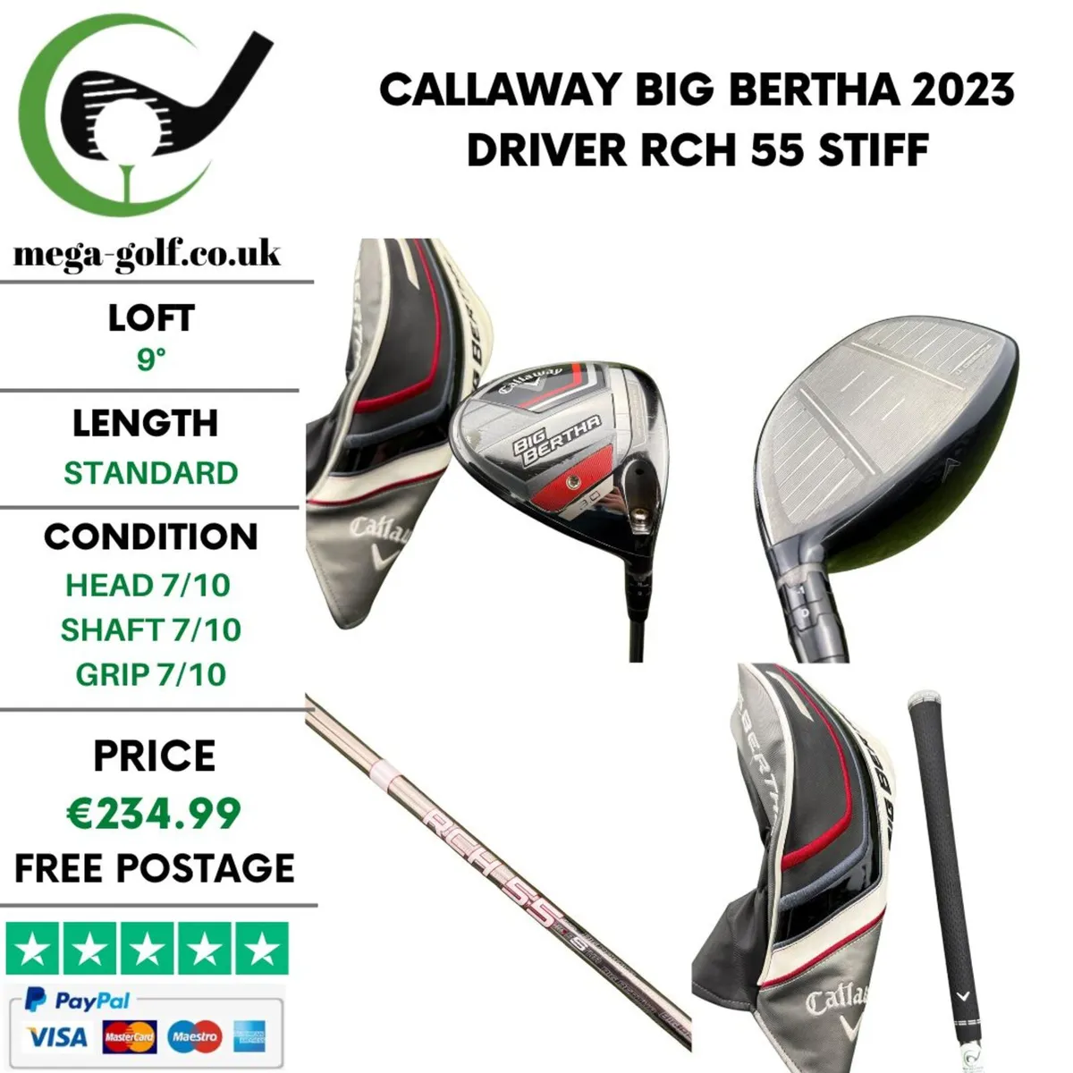 Callaway Big Bertha 2023 Driver / 9° /RCH 55 Stiff - Image 1