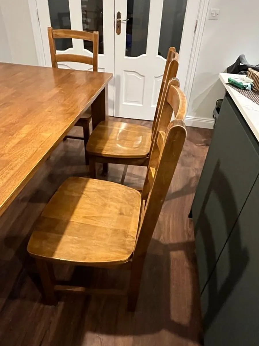 Hardwood Dining Table and 6 Chairs OPEN TO OFFERS - Image 3