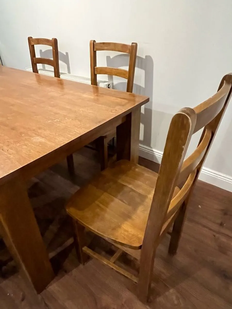 Hardwood Dining Table and 6 Chairs OPEN TO OFFERS - Image 4
