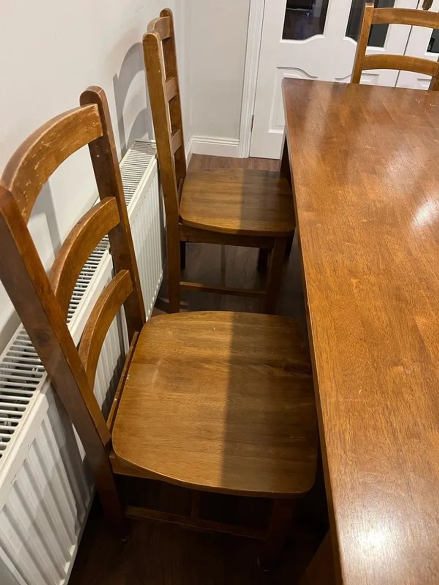 Hardwood Dining Table and 6 Chairs OPEN TO OFFERS - Image 2