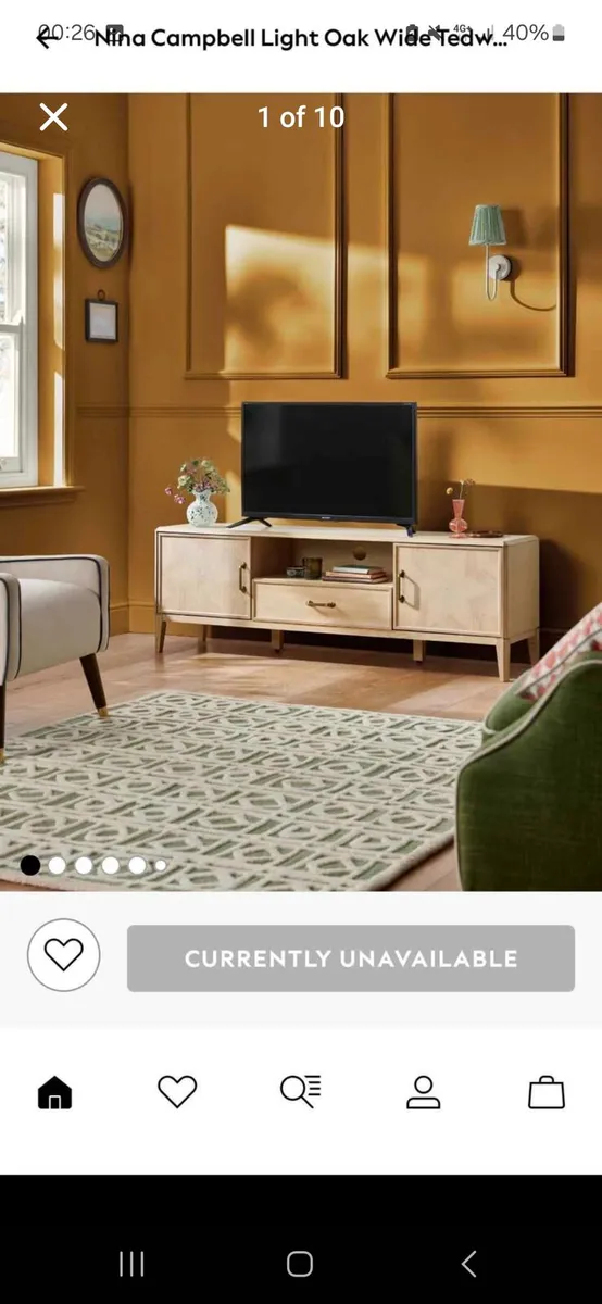 Nina Campbell Tedworth tv unit 60 inch. Brand new. - Image 1