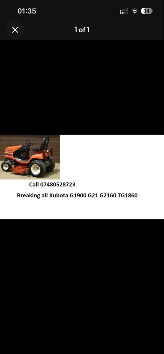 Breaking all Kubota G1900 G21 G2160 TG1860