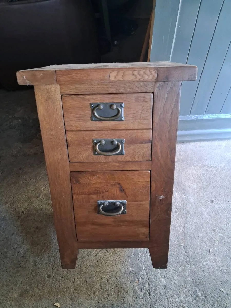 Solid Oak Bedside Locker - Image 1