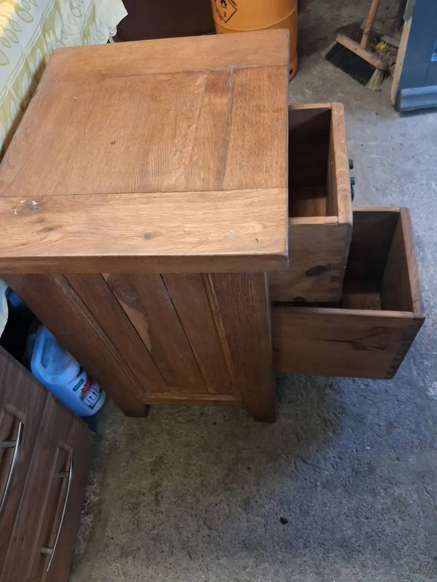 Solid Oak Bedside Locker - Image 2