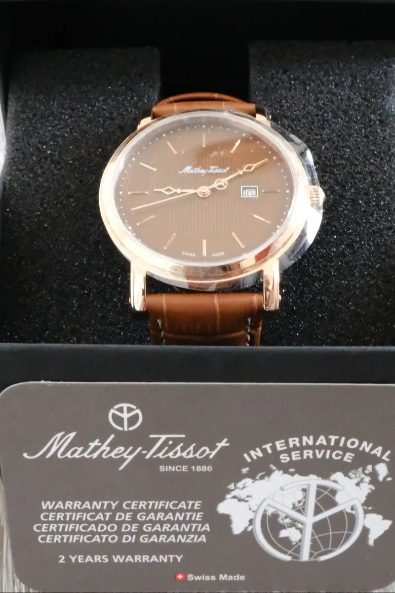 Watch.Mathey-Tissot.City Brown.New.In Box.Warranty - Image 4