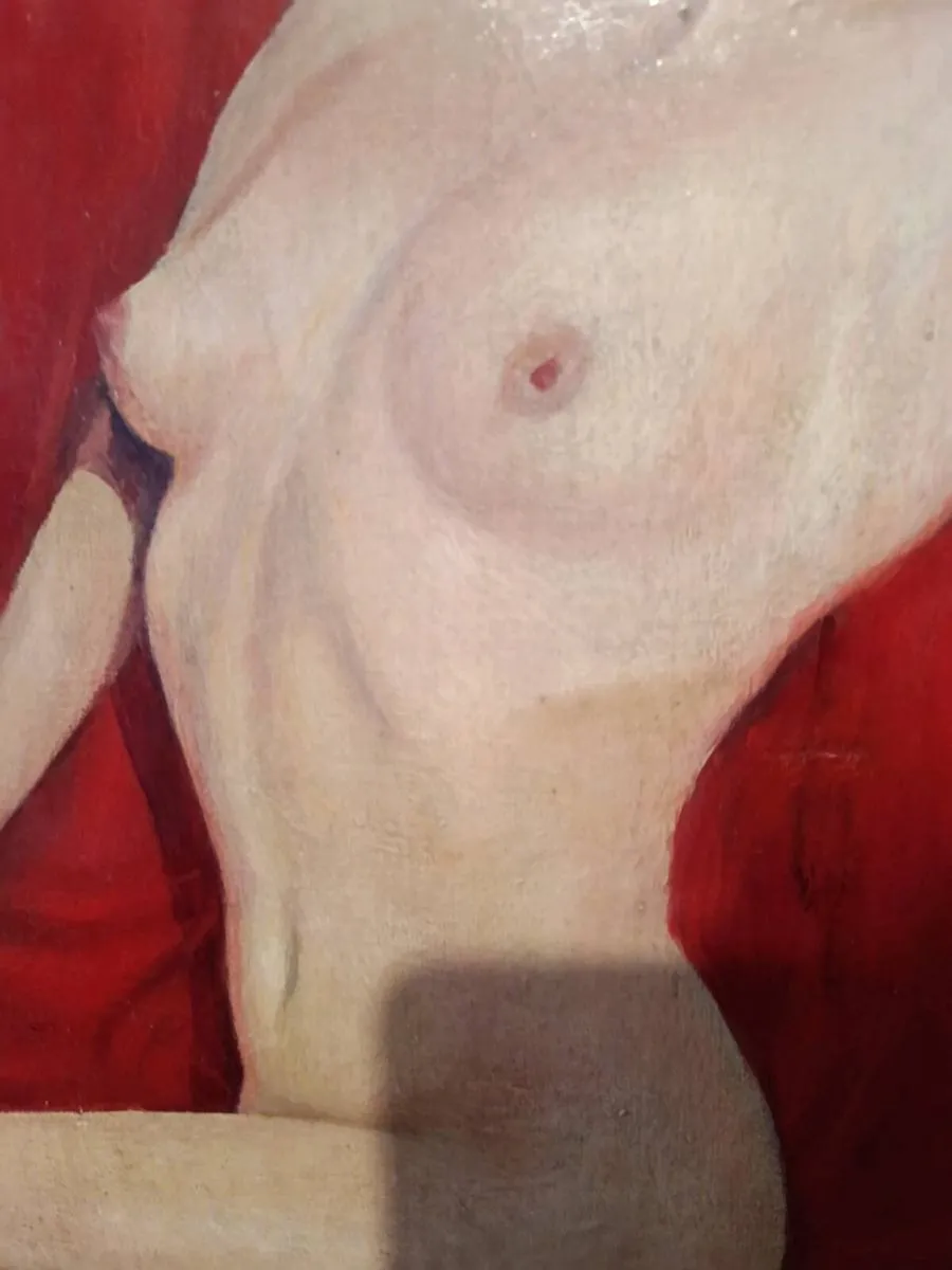 Marilyn Monroe oil painting in wooden frame - Image 3