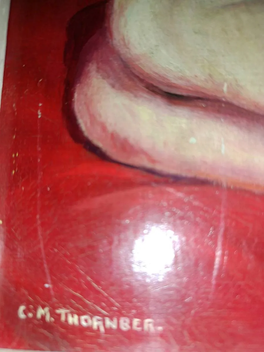 Marilyn Monroe oil painting in wooden frame - Image 4