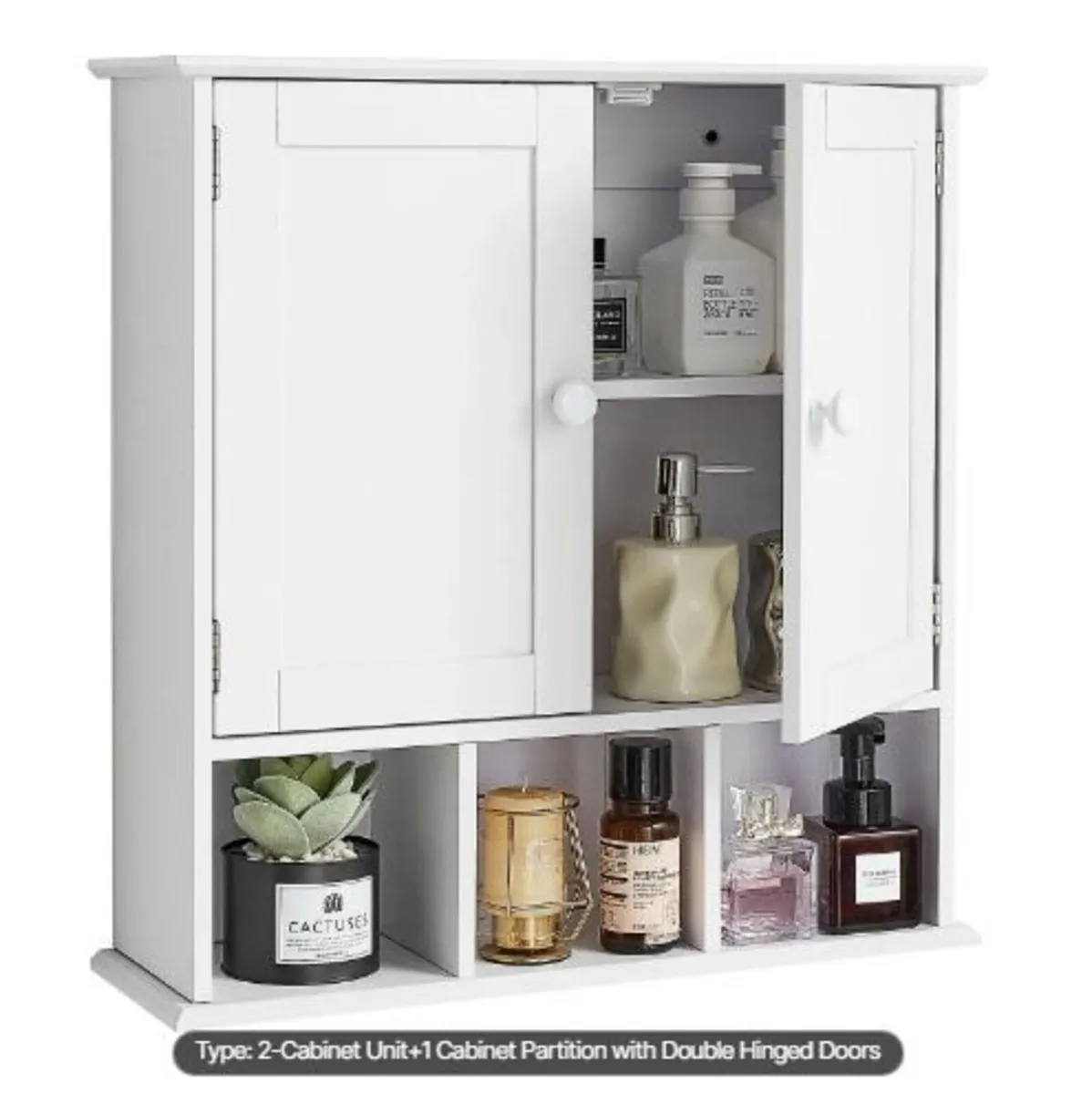 Bathroom Wall Cabinet, 2 Doors - Image 4