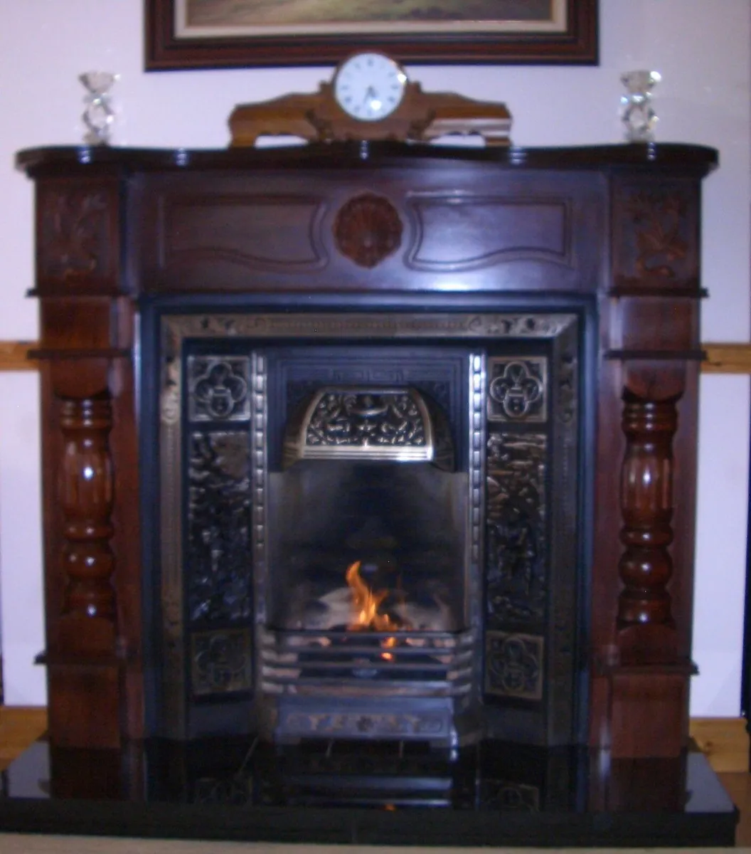 Mahogany Wooden Mantle Fireplace - Image 1
