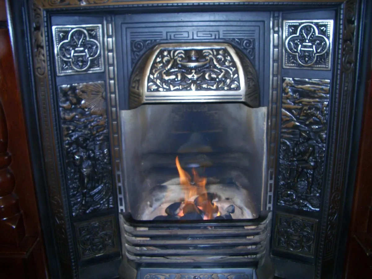Mahogany Wooden Mantle Fireplace - Image 4