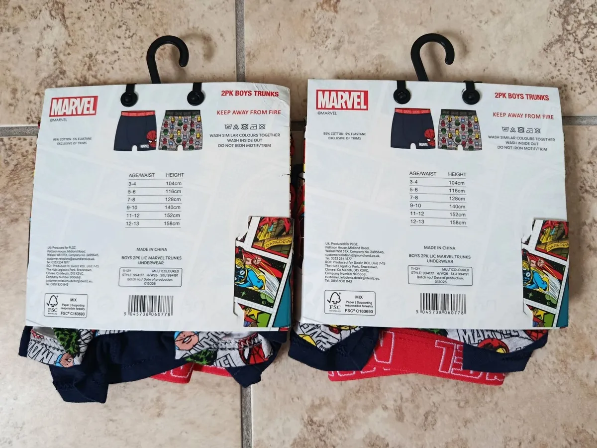 Marvel 2x2 Pack Boys Trunks 11-12 Years 146/152 cm - Image 2