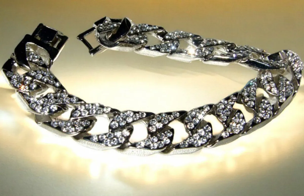 Men's Iced Out Cuban Link Chain Bracelet - Image 4