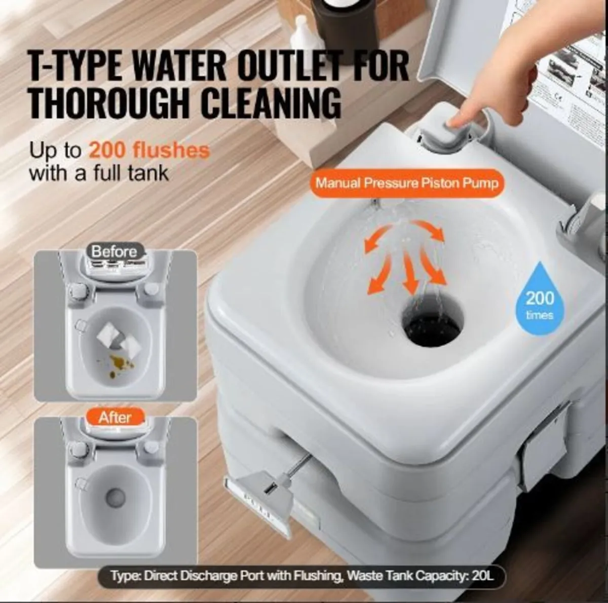 Portable Toilet Flush Travel Camping - Image 1