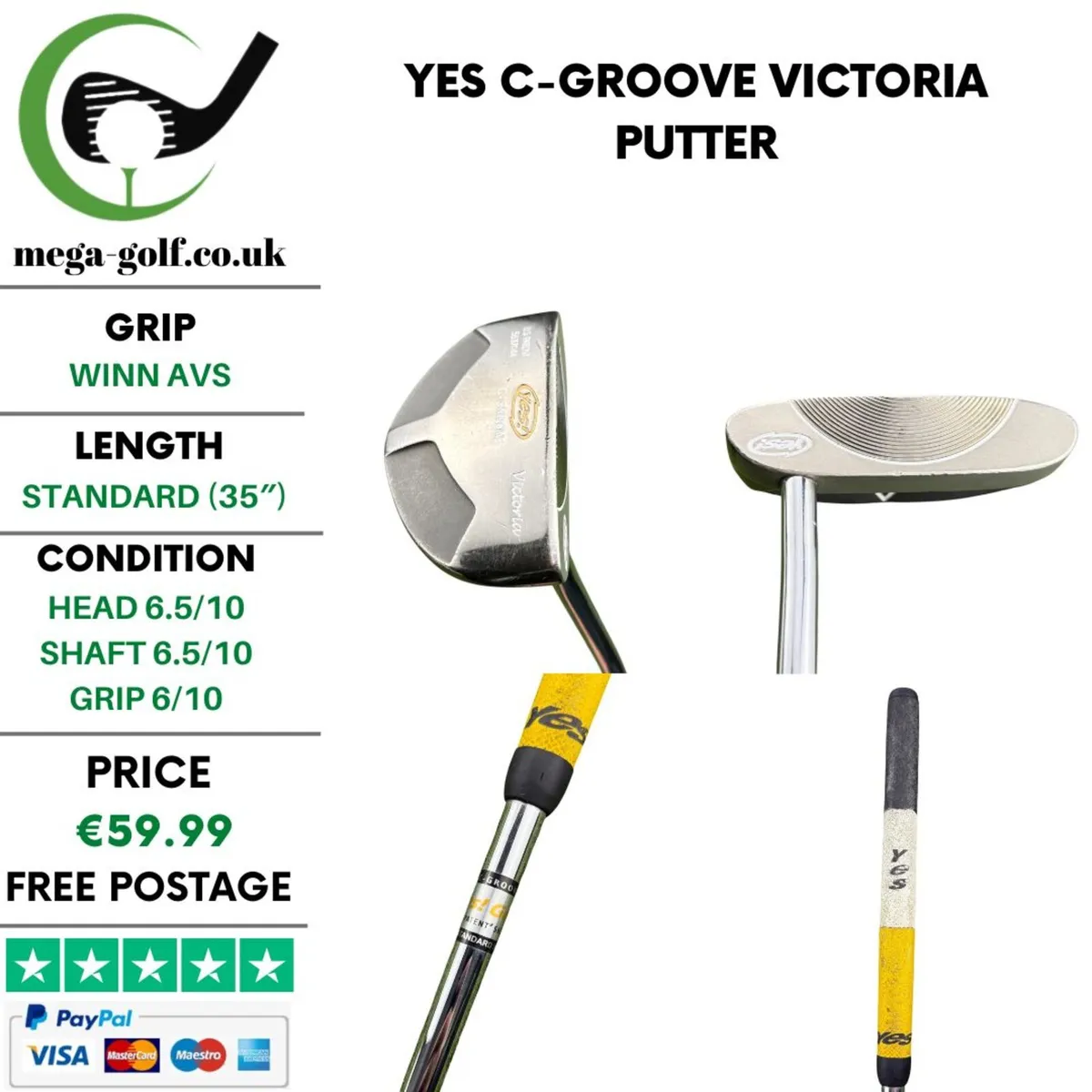 Yes C-Groove Victoria Putter / 35'' - Image 1