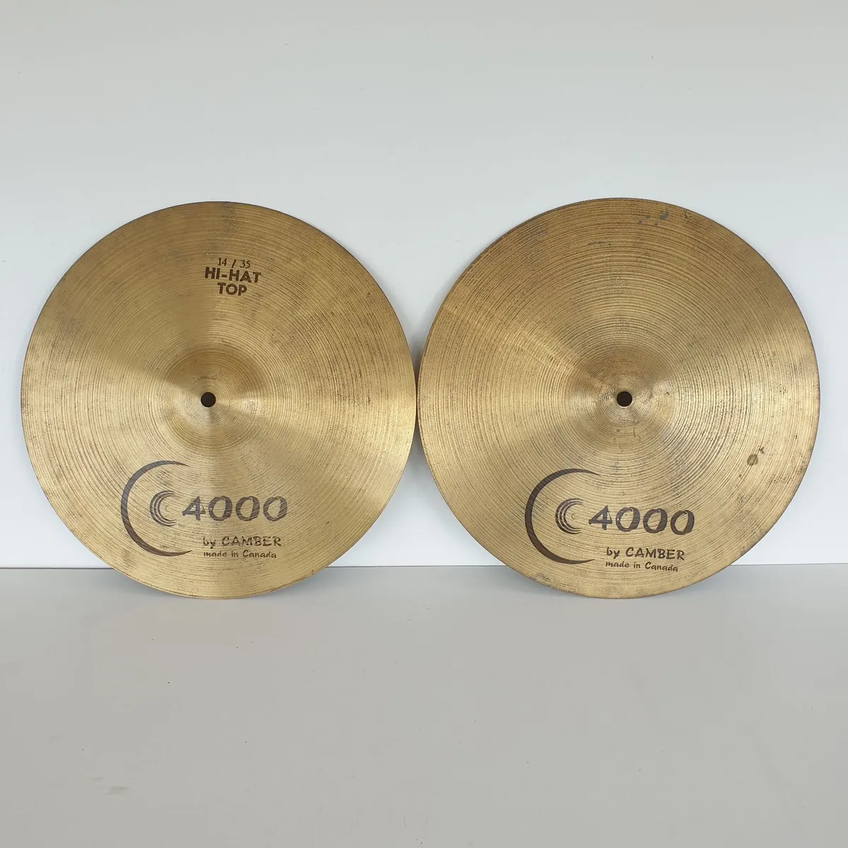 Camber C4000 cymbals 14" Hi hat top & bottom - Image 1