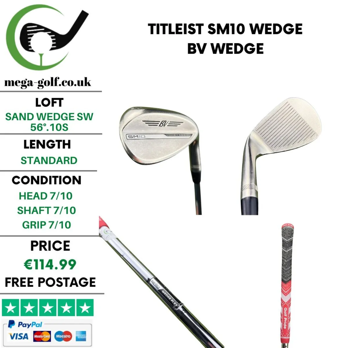 Titleist SM10 Wedge Sw 56°.10S / BV Wedge - Image 1