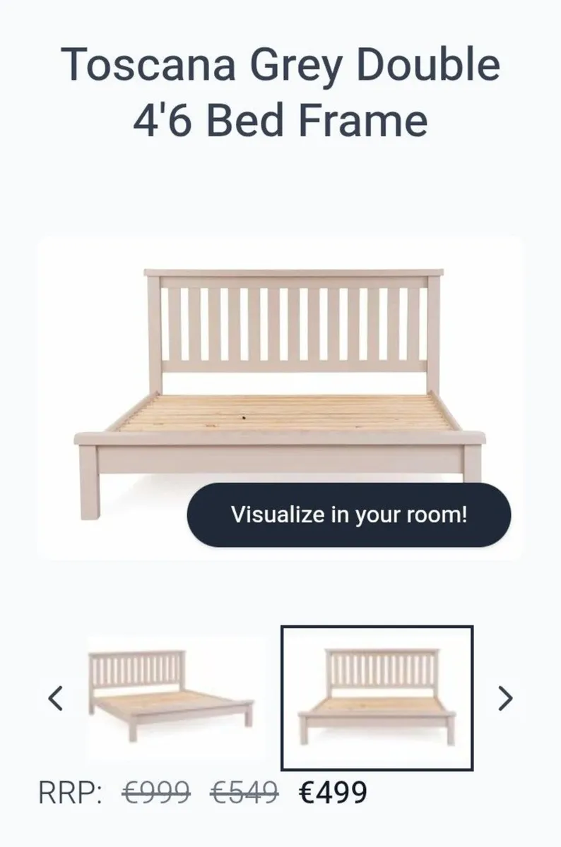 Solid Quality Double Bed Murphy Home 4'6" - Image 1