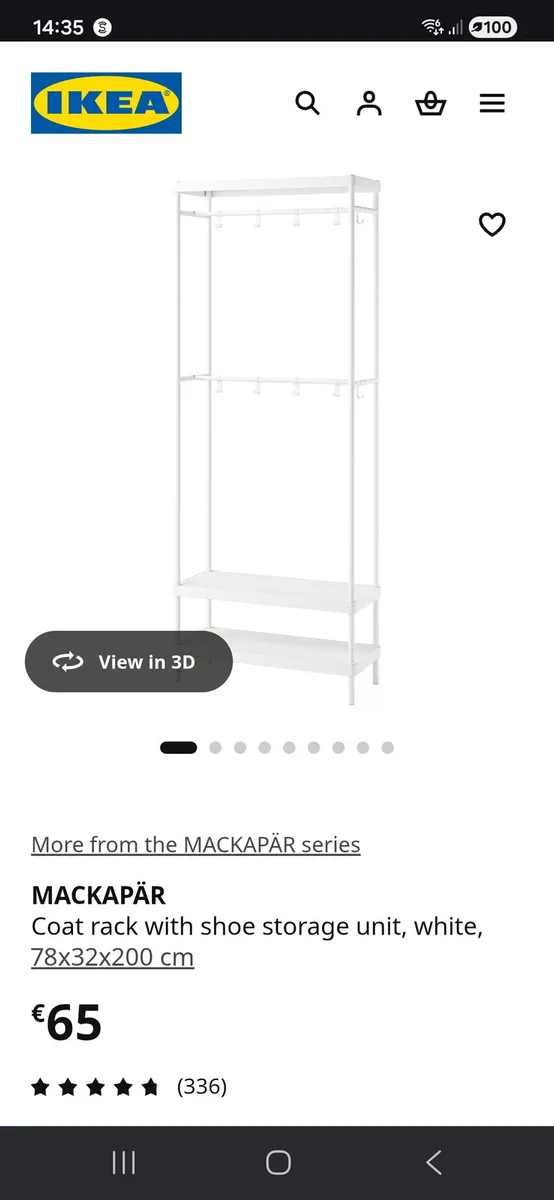 IKEA MACKAPÄR coat rack with shoe storage units - Image 1