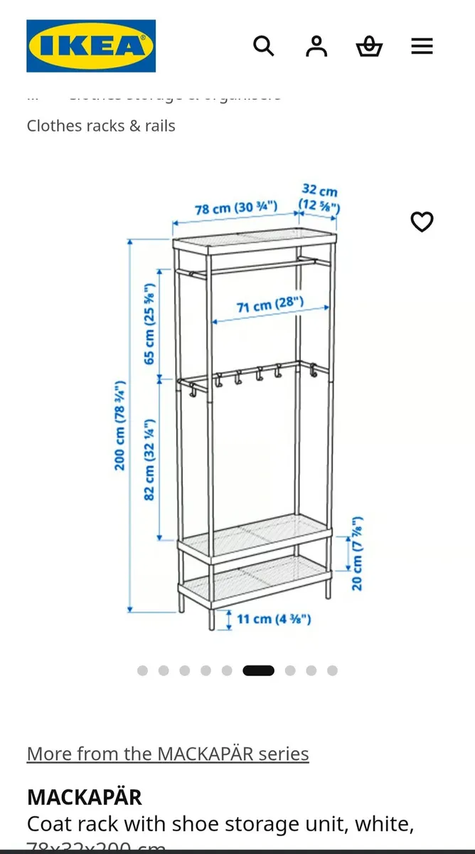 IKEA MACKAPÄR coat rack with shoe storage units - Image 3
