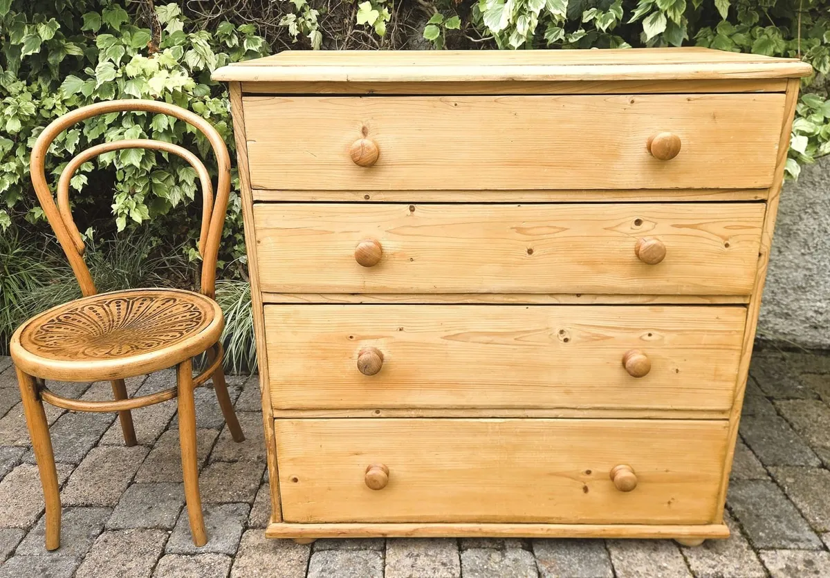 Antique Pine Chest- Circa 1920 - Image 2