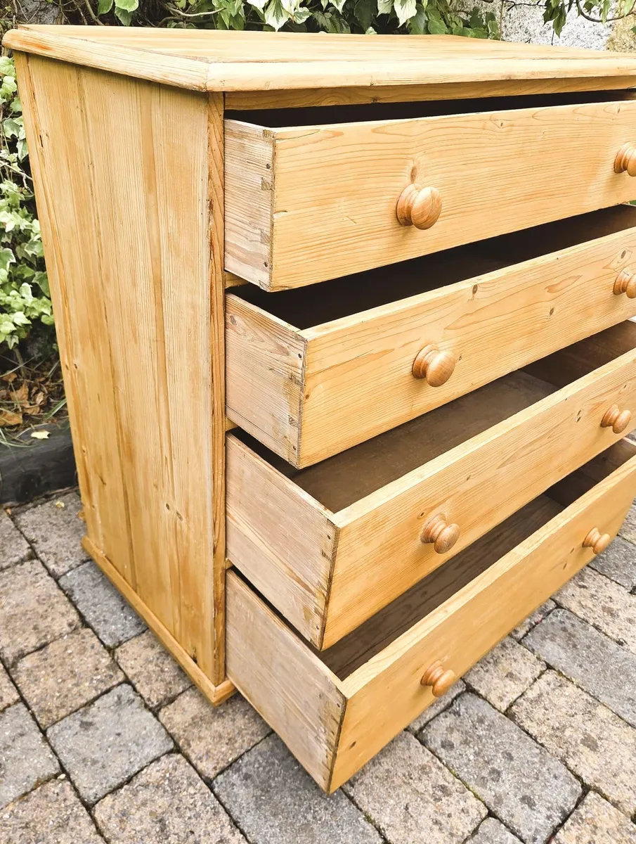 Antique Pine Chest- Circa 1920 - Image 3