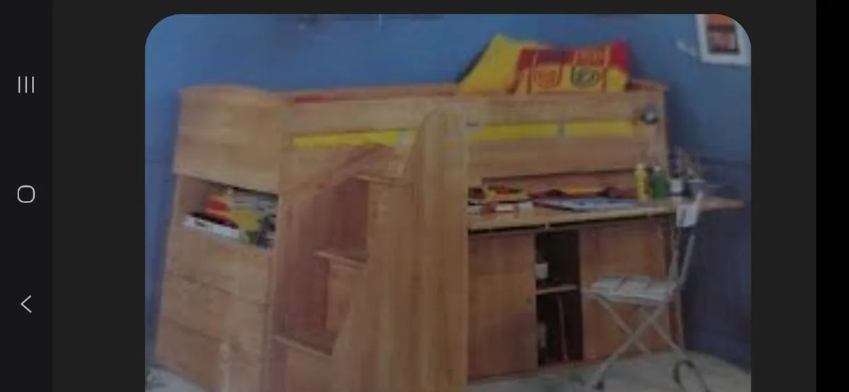 Gautien bunk beds and separate high bed  w storage - Image 2