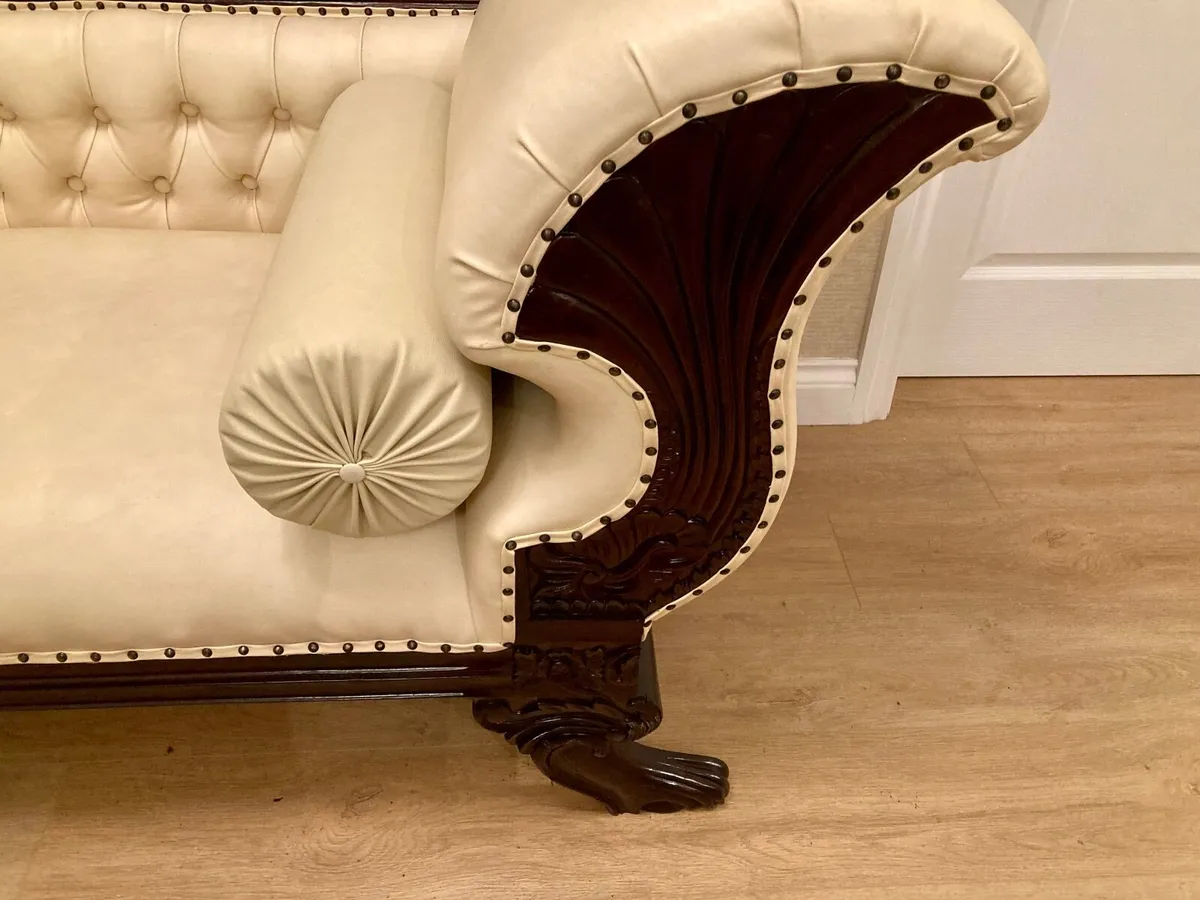 William IV Style Reproduction Double Scroll Settee - Image 2