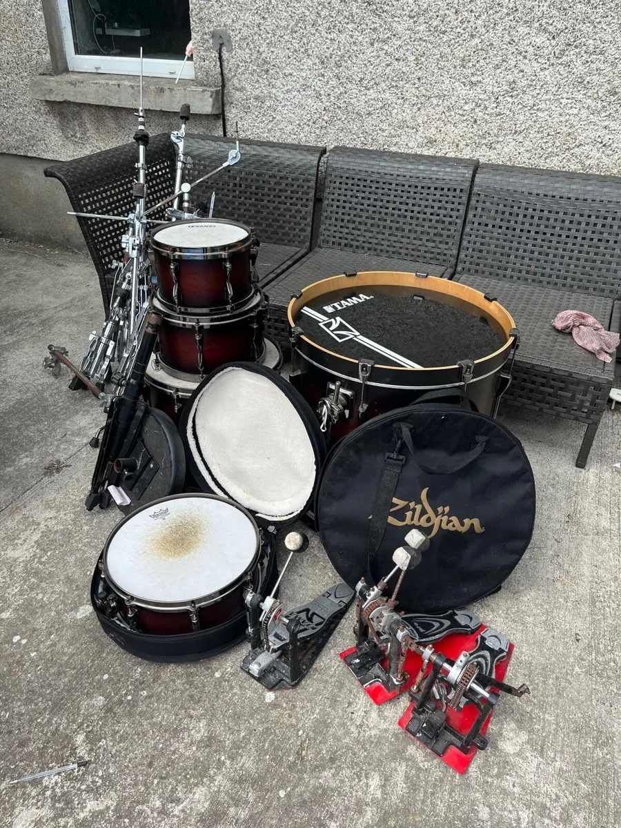 Tama Superstar Cherry Burst Drum Kit – Complete Se - Image 2