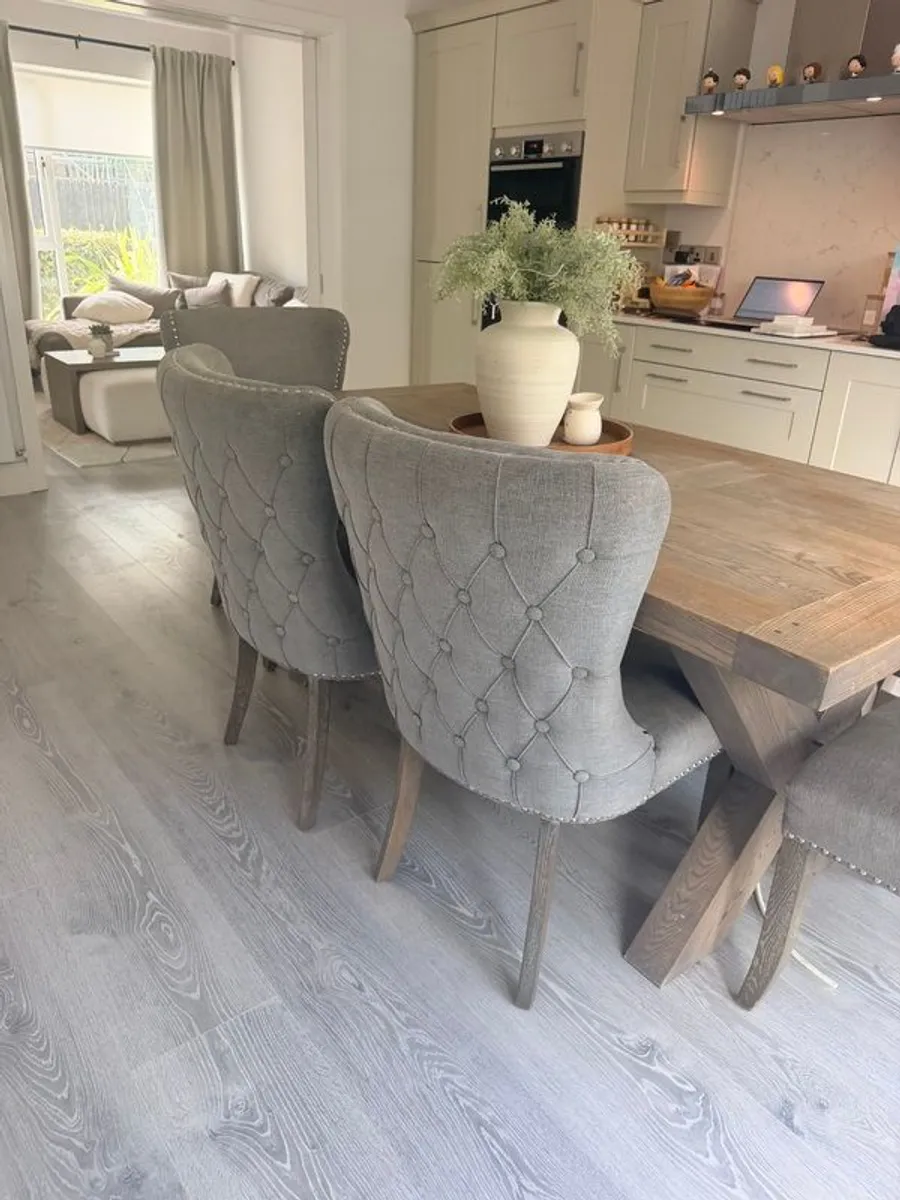 Diamond Furniture Horsen Dining Set Table, Bench & 4 Chairs - Image 3