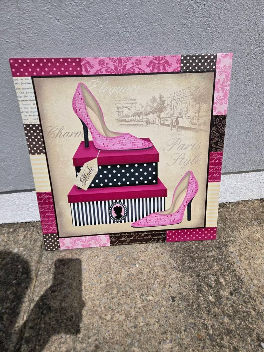 Pink canvas painting
