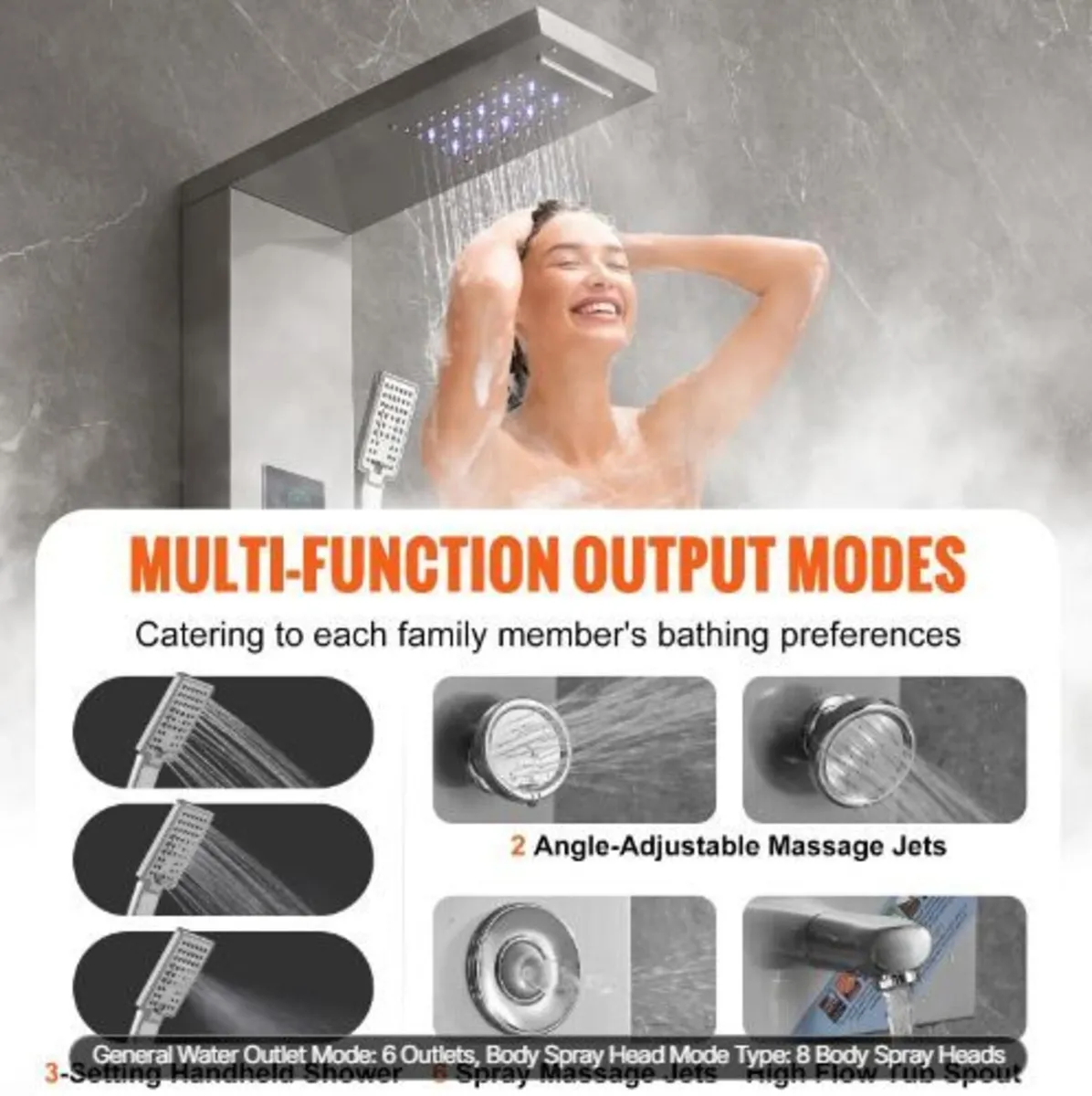 Shower Panel System, 6 Shower Modes - Image 3