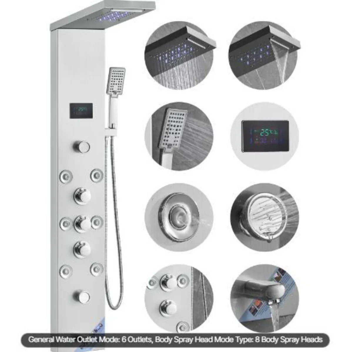 Shower Panel System, 6 Shower Modes - Image 4