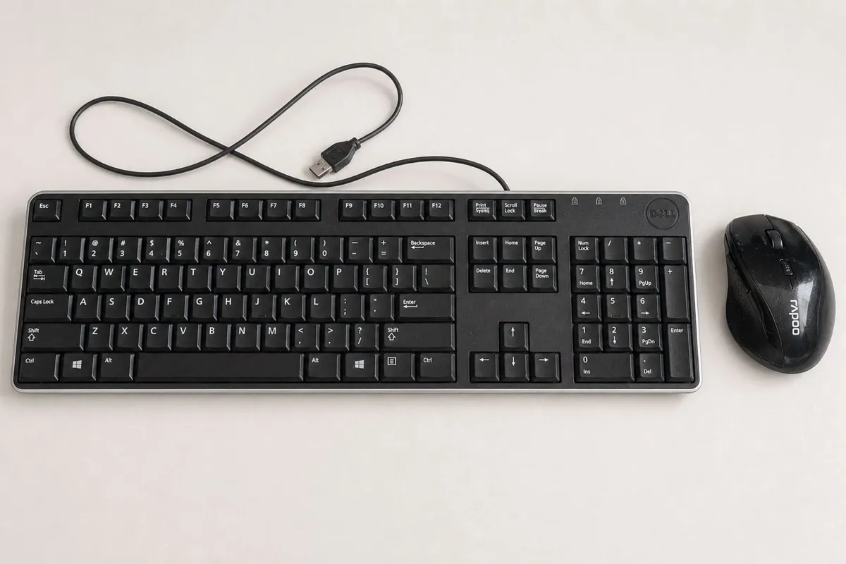 Dell USB Keyboard and Rapoo Wireless Mouse