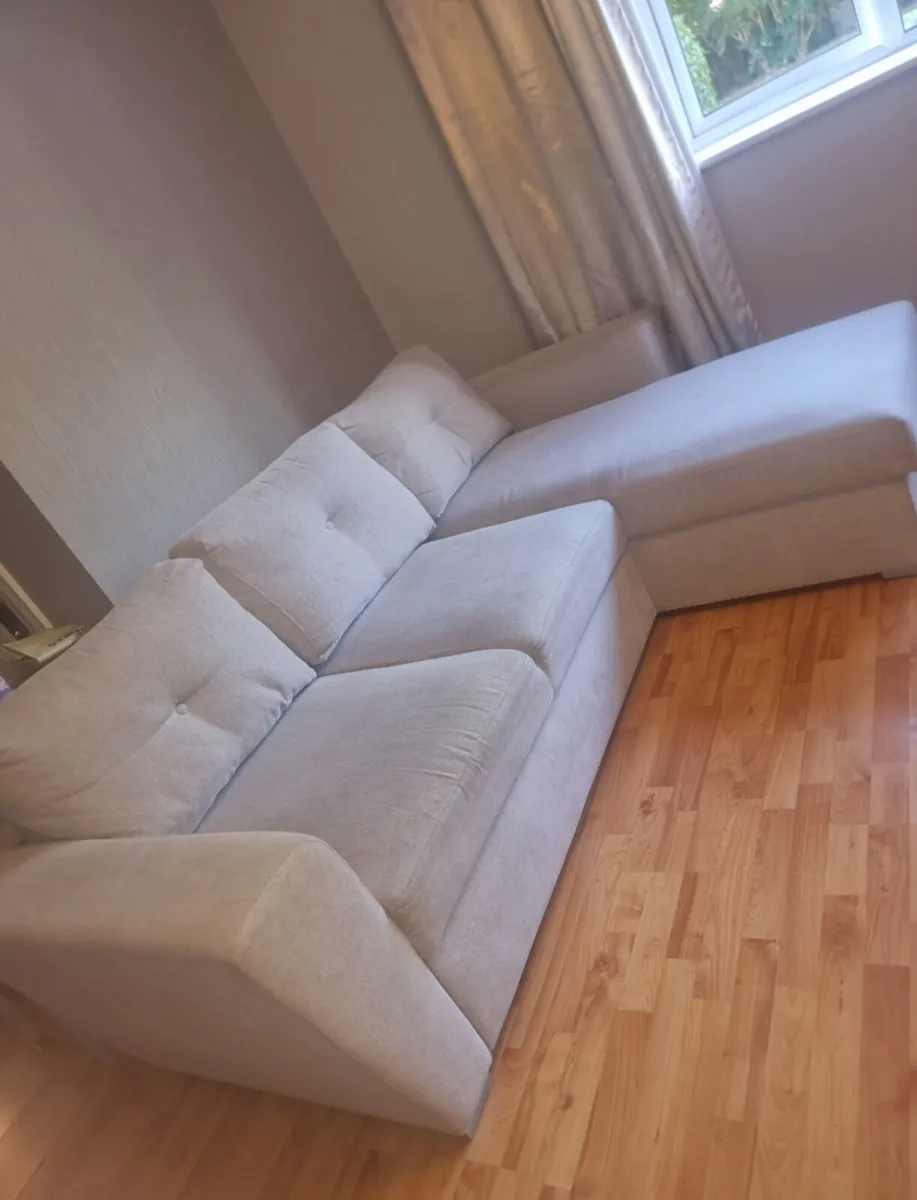 L-Shaped Corner Sofa Bed with Storage – Taupe - Image 2