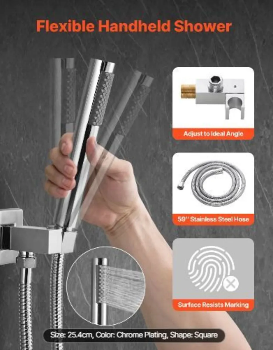 Shower Faucet Set, Rainfall Bathroom - Image 4