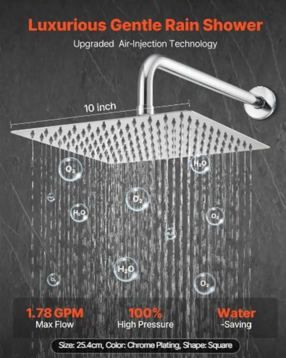 Shower Faucet Set, Rainfall Bathroom - Image 2